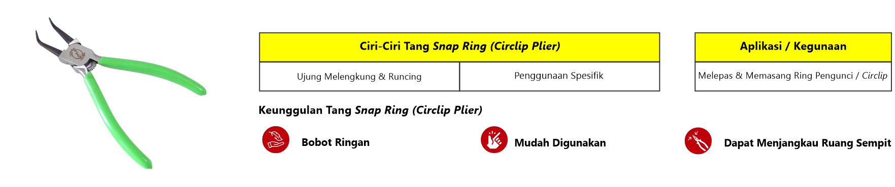 Tang snap ring